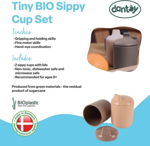 Dantoy - Tiny Biobased Sippy Cups - Mocca & Nude (6222) - Bild 6 von 8