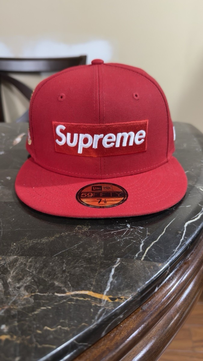 Supreme SS26 Box Logo New Era Cap Hat Red Milan Italy Size 7 1/8