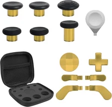 TOMSIN 13 in 1 Xbox Elite Series 2 Controller Accessories Chrome Gold 