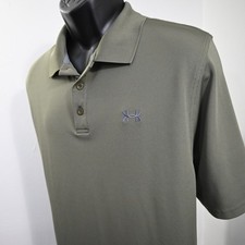 Under Armour Golf Polo Green HeatGear Loose Performance Short Sleeve Mens 2XL