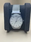 Vintage Timex Q watch.  M cell ,  Silver case, Runs great