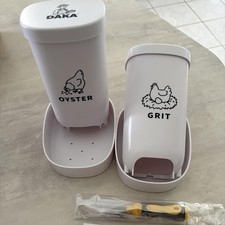 Chicken Oyster Shell Feeder and Grit Feeder Crushed Eggshells Chicken Feeder ...