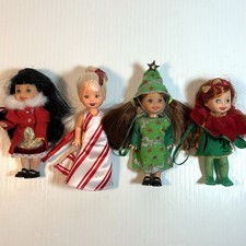 4 Kelly Club Christmas Ornament Doll Toys 2001 Mattel Barbie