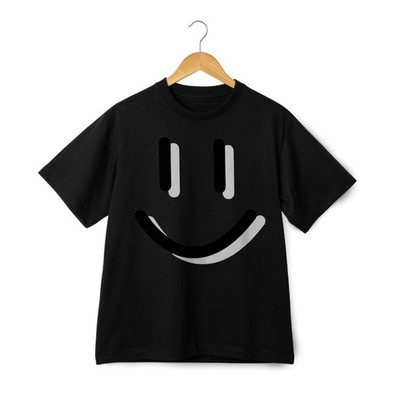 Unisex Happy Smile Emoji Graphic Tee-Y2K Style & Coffee Run Daily Wear T-Shirt