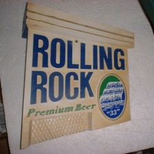 Rolling Rock " Premium Beer Sign" 33 * RARE NO HORSE * Waterfall * Fence *
