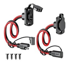 2Pcs SAE Quick Connector Harness, 1FT 12AWG SAE Adapter Male Plug to Female S...