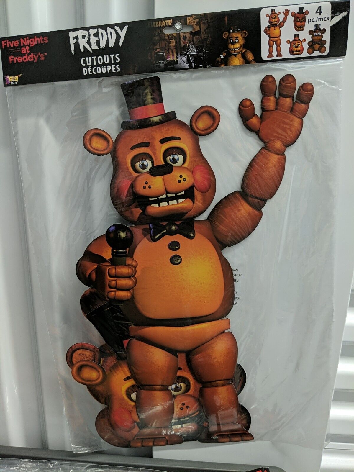 Five Nights At Freddy's Freddy 4-Piece Cutouts 20 inch Freddy Halloween