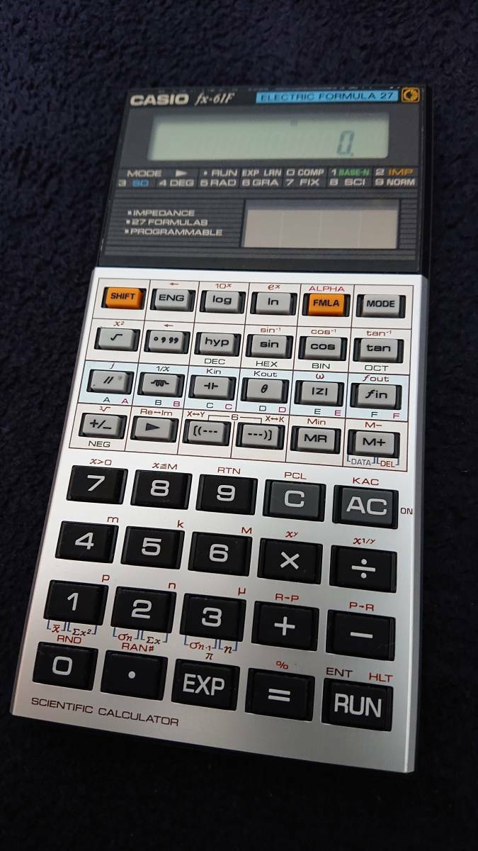Vintage Casio Fx-61F Electric Formula A27 Calculator Cover tested 