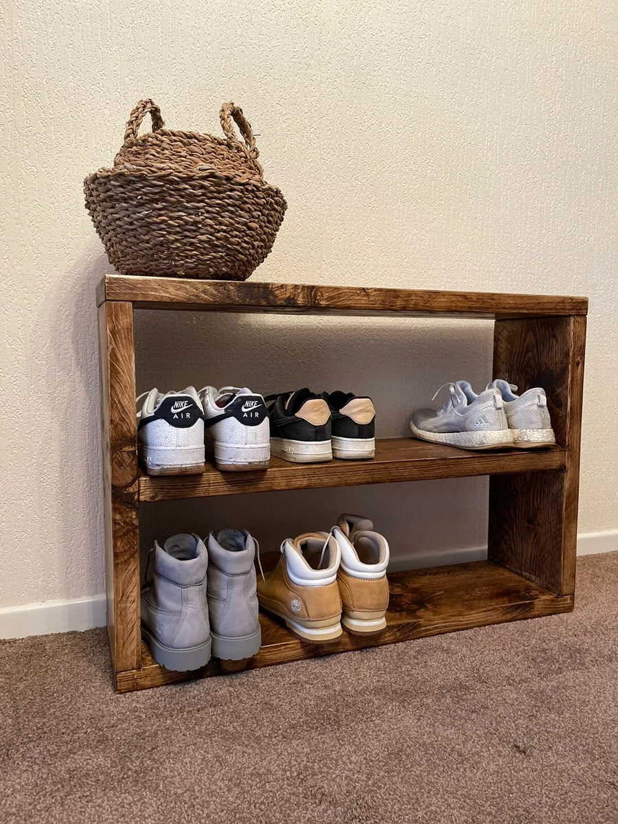 Stunning Chunky Shoe Rack, Large Solid Wooden Shoe Rack, Rustic Shoe  Storage