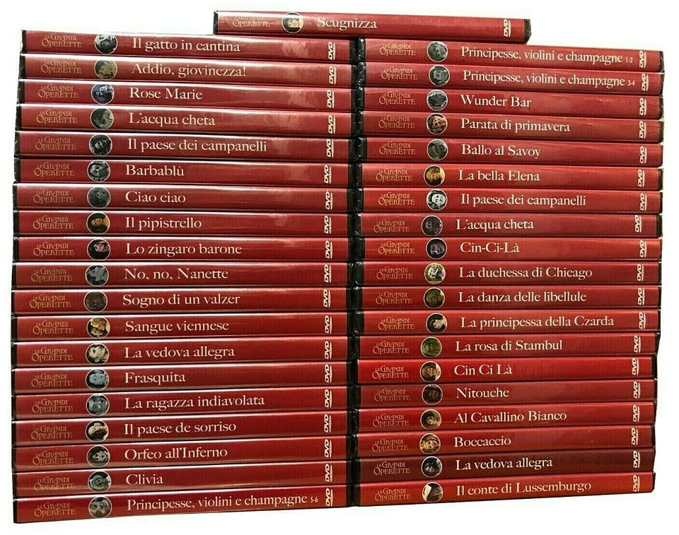 Dvd Lotto Stock LE GRANDI OPERETTE CLASSICI TEATRO RAI TRADE collezione scegli