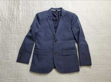 NEW BOYS 4 J CREW CREWCUTS LUDLOW SUIT JACKET STRETCH WORSTED WOOL HARBOR BLUE