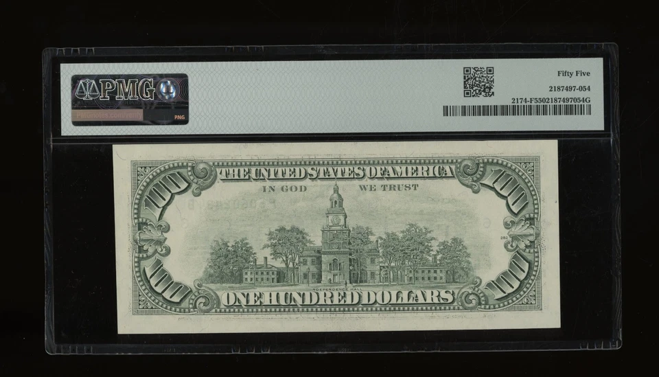 DBR 1993 $100 FRN Atlanta Fr. 2174-F PMG 55 Serial F50602434B - Image 2 of 2