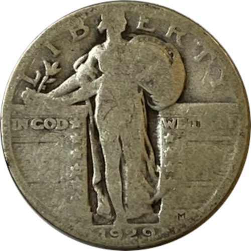 1929 Standing Liberty Quarter Fine Grade 90% Silver