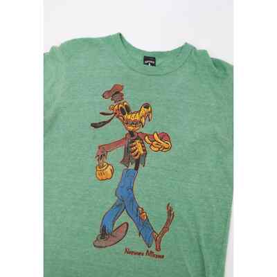 VINTAGE SKELETON GOOFY TEE SINGLE STITCHED GREEN (L)