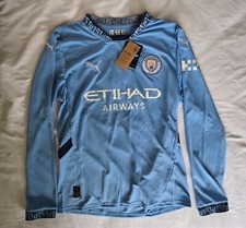 Manchester City 24/25 Home Long Sleeve Puma Drycell Replic Jersey 775076-01 Sz M