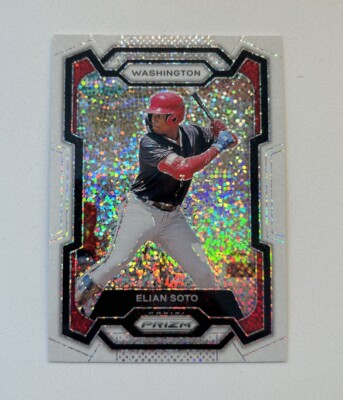 2024 Panini Prizm Baseball #157 Elian Soto White Sparkle SSP Washington