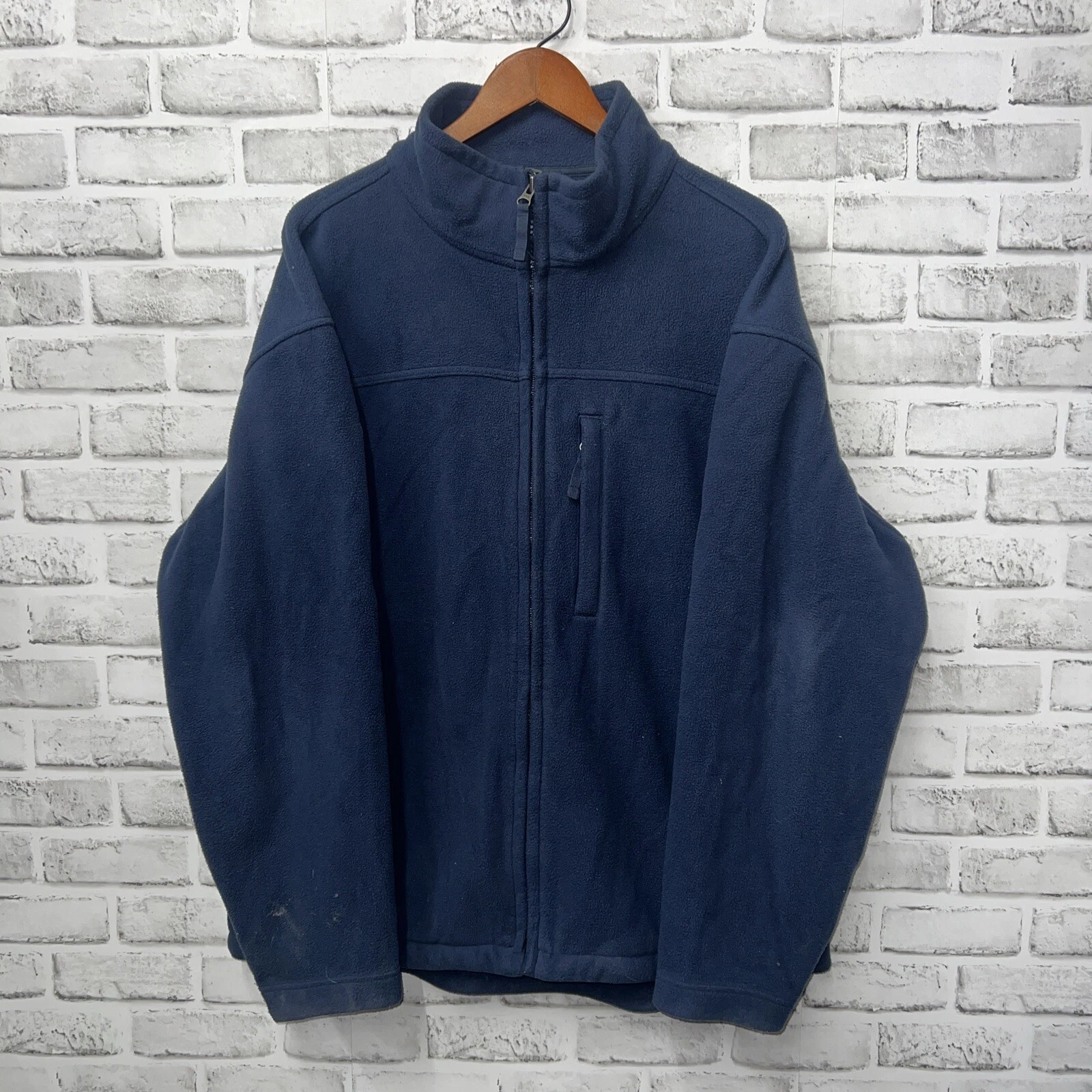 Duluth Trading Co Blue Fleece Full Zip Jacket Mens Size L
