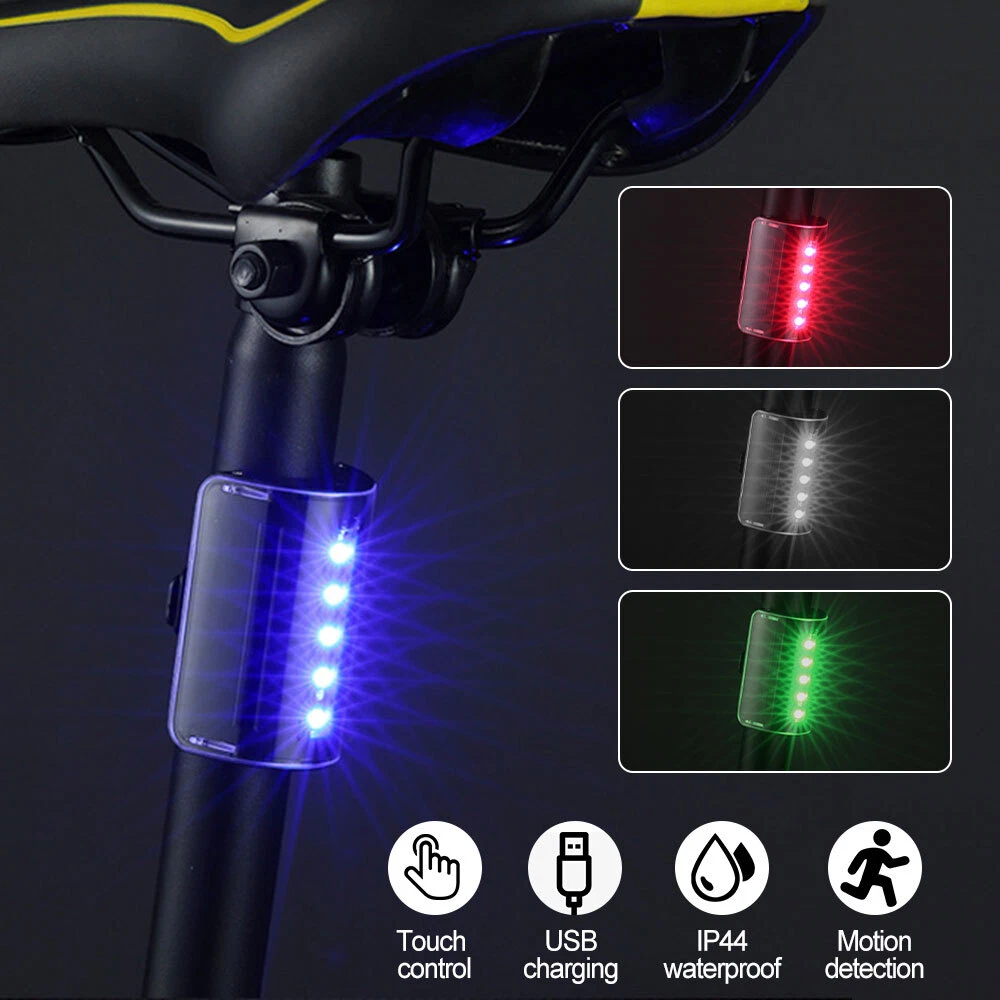 Bike Rear Light Bicycle Tail Light Smart Auto Brake Sensing Waterproof