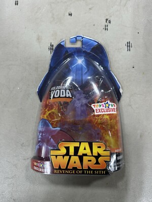 2005 STAR WARS ROTS Revenge Of The Sith HOLOGRAPHIC YODA Toys R Us Exclusive J3