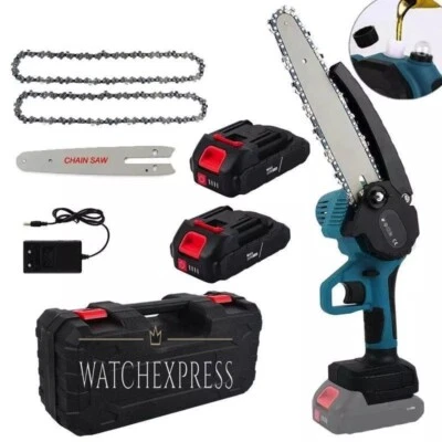 mini motosega ad olio da 8 pollici con doppia batteria da 48V sega + VALIGIA