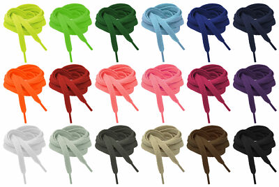 Flache Ersatz Sneaker Schnürsenkel gewebtes Polyester 8 mm Breite Schuh Schnürsenkel Farbe