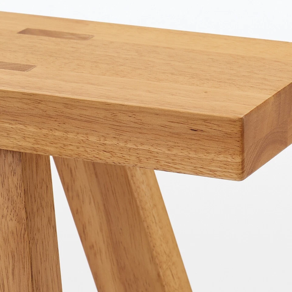 MUJI Rubber Wood Bench Stool Large 39 x 11 x 17 in - Image 3 of 4