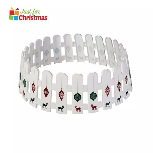 Christmas Tree Skirt Picket Fence for Trees up to 2.1m High Bucket Stand Xmas UK - Picture 2 of 7