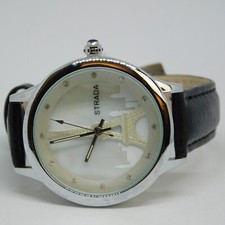 STRADA Eiffel Tower Dial Quartz Analog Women's Watch New Battery