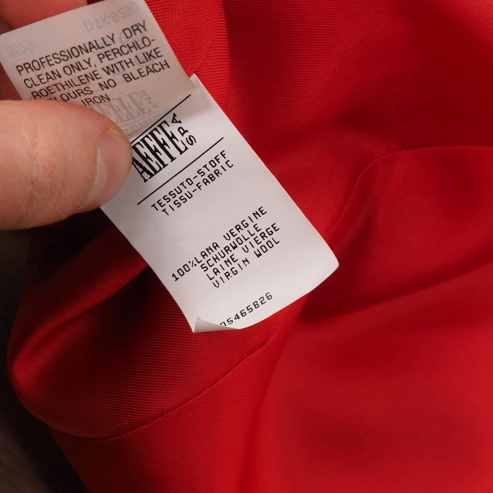 MOSCHINO Giacca Blazer Economica e Chic Vintage Donna Rosso Iconico Velluto IT40 US6