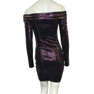 Style Rack Off-the-shoulder Shiny Party Dress Purple Size Large NWT | eBay
