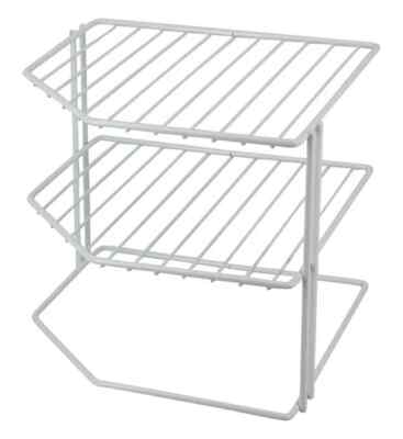 Apollo Regal Einsatz Platte Ständer Ecke freistehend weiß Draht Rostschutz 23x23cm