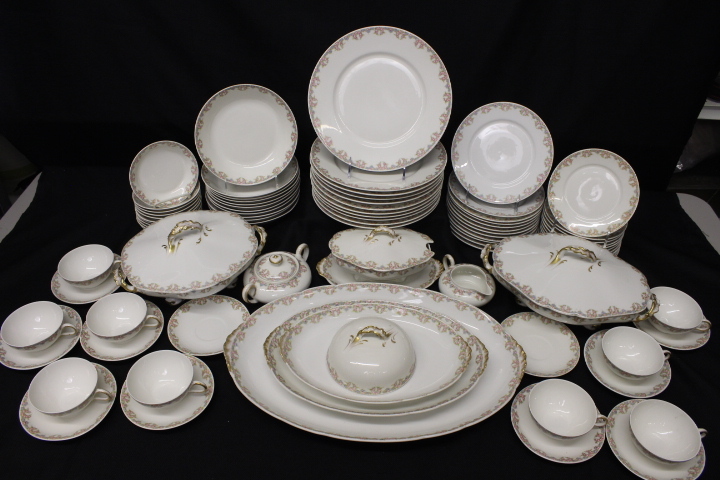 85 Pc Limoges China Set for 10 w/ 7 Pc per Place Setting; Marshall