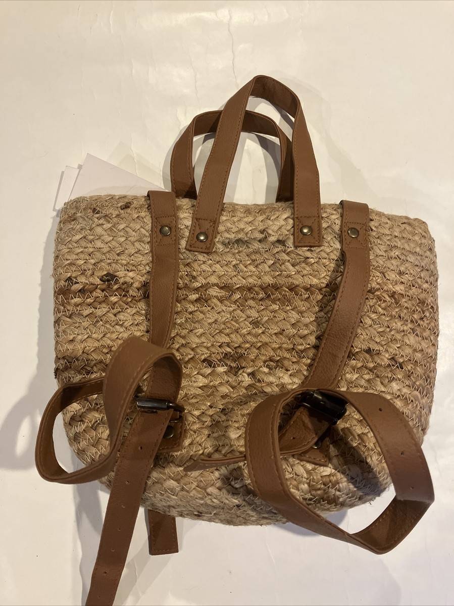 XIX PALMS Beach Insulated Cooler Picnic Shorebreak Woven Jute Backpack NEW XIX Palms Shorebreak Picnic Cooler Bag Backpack Insulated  main image 3