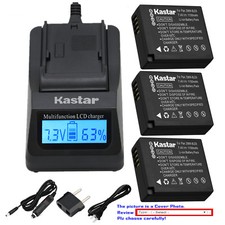 Kastar Battery LCD Fast Charger for Panasonic DMW-BLE9 BLE9 DMW-BLE9PP DMW-BLG10