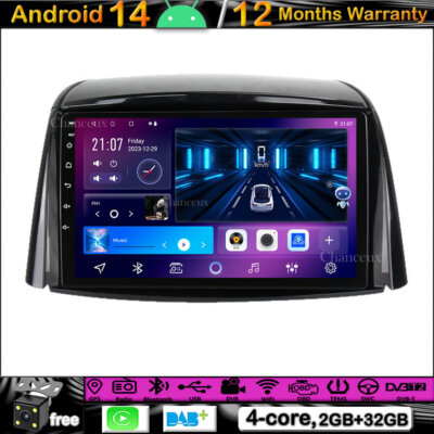 9''Android 14 Autoradio GPS SAT Navi DAB Carplay DVR For Renault Koleos 2008-2016
