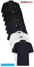 Kustom Kit Mens Plain Cotton Short Sleeve Tennis Golf Polo Sports Shirt