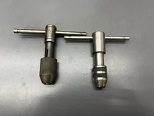 (g) GENERAL TOOLS 161-R & 182 RATCHETING T-HANDLE TAP WRENCH SET - VGC - USA