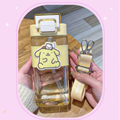 Sanrio Pompompurin Water Bottle Large Capacity with Removable