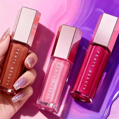 9 Farben Lipgloss wasserfester flüssiger Lippenstift nude rosa Tönung Fenty Style Make-up