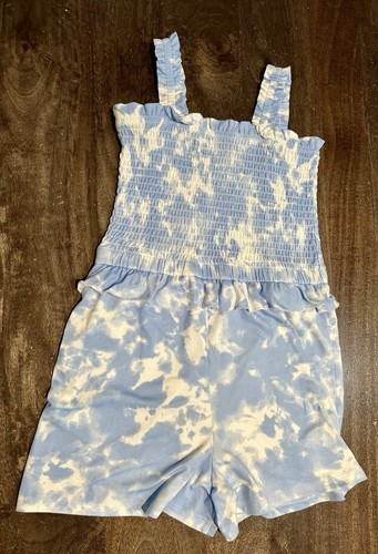 Tye Dye Shorts One Piece blue and white, girls Size 7/8 - Picture 8 of 10