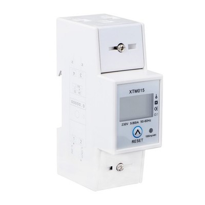  220 / 230V 5 (80) A Digital LCD-Anzeige DIN-Schiene AC-Leistungsmesser