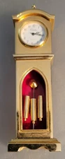 Miniature Grandfather Clock, Quartex, Japan Movement 4 1/4" High 