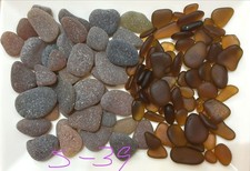 brown sea glass from japan Surf-Tumbled Beach Glass small