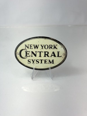 Vintage 1950 s Post Cereal Premium  New York Central System  Railroad Tin Sign