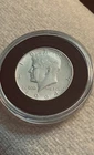 1964 D Kennedy Half Dollar - Gem Like - UNC  $26 Of Silver, Coin Capsule Mount