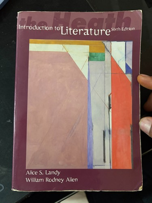 #ad introduction to literature sixth edition by alice S landy william rodney allen $40.00