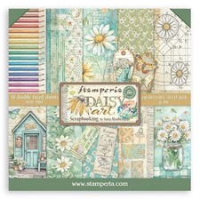 Stamperia 12"x12" Double-Sided Scrapbooking Paper Pad 10pcs - Daisy Art