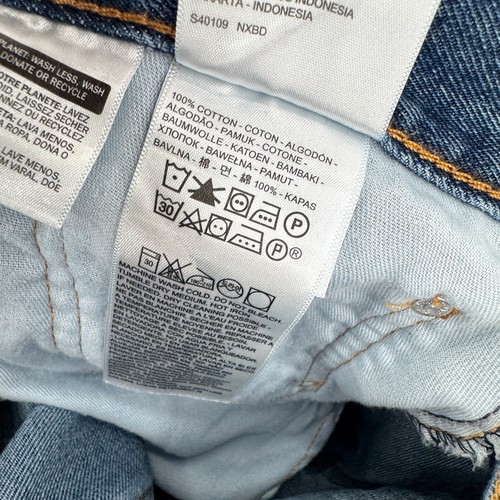 Levis 550 Jeans Mens 42x32 (43x31 ACTUAL) Relaxed Fit Straight Blue Denim - Picture 7 of 10