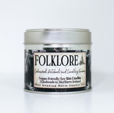 Folklore Scented Soy Candle Cedarwood Patchouli and Crackling Embers
