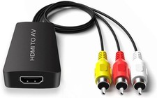 HDMI to AV Converter RCA Composite Adapter, Support Black